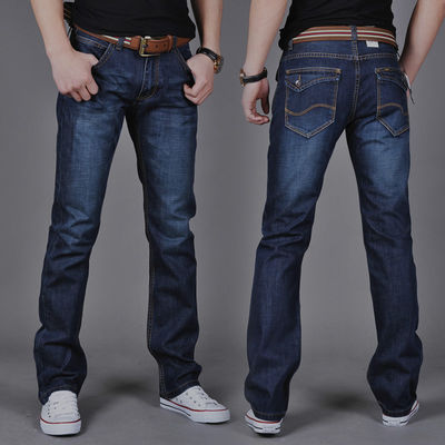 Flèche à fermeture à glissière XMAMLON Stretch Regular Fit Pants Mode Denim Homme Slim Jeans Mid Waist