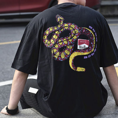 Populaire chez les jeunes T-shirt de skateboard imprimé sans col pour 18-24 ans