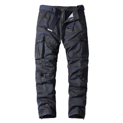 Vêtements de camouflage en coton pur pour hommes à poches multiples avec taille moyenne et ajustement droit