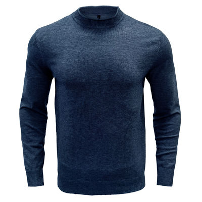 Pull-over tricoté sur le cou pour équipage d'hommes sur mesure pour la fabrication OEM ODM
