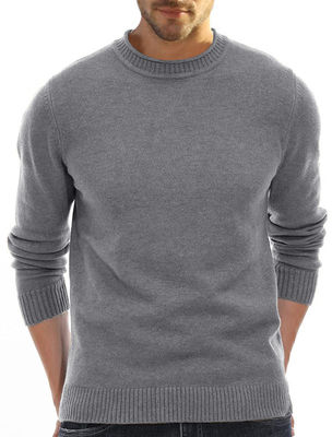 Pull-over tricoté sur le cou pour équipage d'hommes sur mesure pour la fabrication OEM ODM