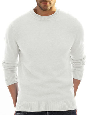 Pull-over tricoté sur le cou pour équipage d'hommes sur mesure pour la fabrication OEM ODM