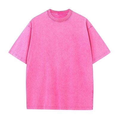 T-shirts à col rond Vintage 100% coton lavage plus taille T-shirts pour hommes Impression