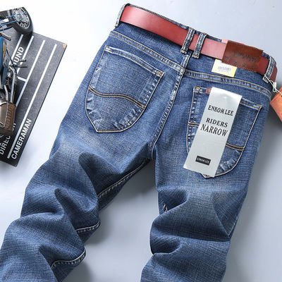 XMAMLON RTS Jeans en denim pour hommes pantalons minces et minces pantalons minces homme jeans pour hommes taille moyenne
