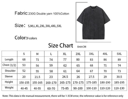 T-shirts à col rond Vintage 100% coton lavage plus taille T-shirts pour hommes Impression