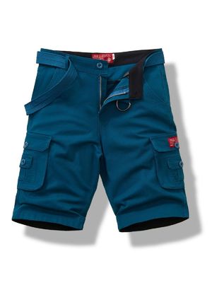 Shorts de bagages pour hommes en coton épais en forme libre avec commodité multi-poches