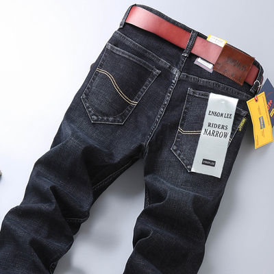 XMAMLON RTS Jeans en denim pour hommes pantalons minces et minces pantalons minces homme jeans pour hommes taille moyenne