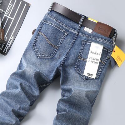 80% de coton Jeans pour hommes en denim droit Type ajusté Type régulier Taille moyenne
