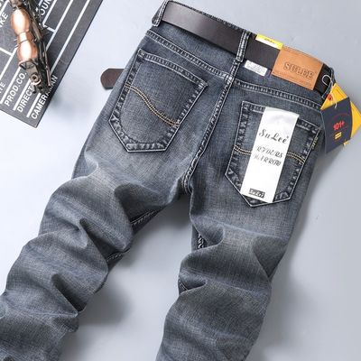 80% de coton Jeans pour hommes en denim droit Type ajusté Type régulier Taille moyenne