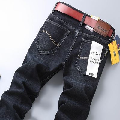 80% de coton Jeans pour hommes en denim droit Type ajusté Type régulier Taille moyenne
