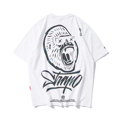 Logo personnalisé T-shirt à fluorescence réfléchissante UV pour hommes plus grande taille