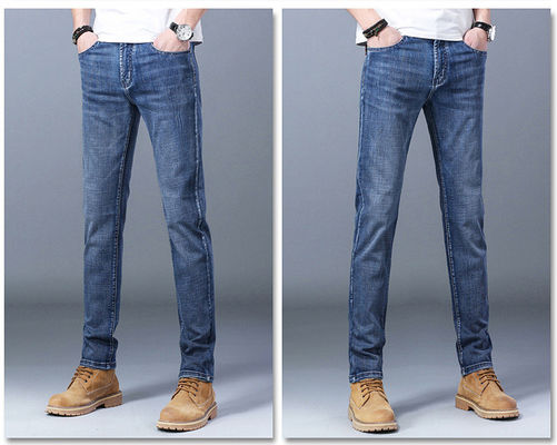 80% coton Pantalon à jambe droite Jeans pour hommes et femmes