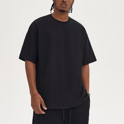 220G T-shirt pour hommes en coton 100% surdimensionné pour vêtements de rue vintage