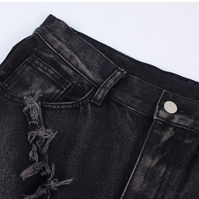 Jeans denim pour hommes Bagi en XMAMLON RTS avec fermeture à glissière et bleu Damage
