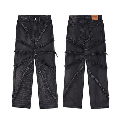 Jeans denim pour hommes Bagi en XMAMLON RTS avec fermeture à glissière et bleu Damage