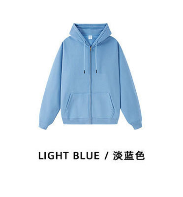 Logo personnalisé 350G Sweatshirts épais en coton avec fermeture à glissière Manches régulières et poids du tissu