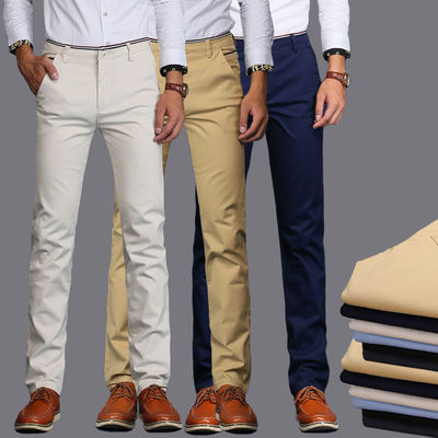 Pantalon en tissu tricoté pour hommes en coton en couleur kaki de XMAMLON RTS