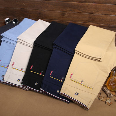 Pantalon en tissu tricoté pour hommes en coton en couleur kaki de XMAMLON RTS