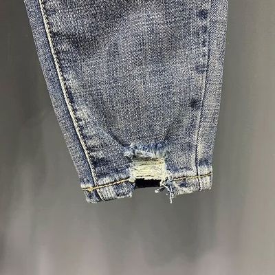 PANTALONNES D'HOMME LAVÉES Jeans Pantalons minces pour hommes coupés Produits en stock