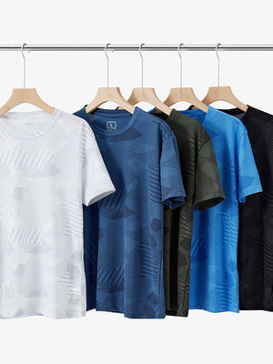 T-shirt imprimé UV UPF 50 pour l'été Logo personnalisé Boxy Gym Vêtements de rue pour hommes et femmes