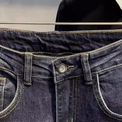 Mid Waist XMAMLON Homme Hip Hop Vêtements de rue Skinny Déchiré Dommages Jeans Pantalon Pantalon