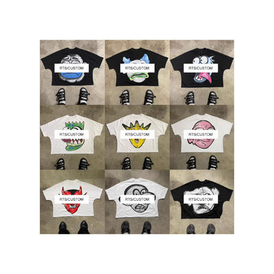 T-shirts surdimensionnés pour hommes et femmes avec impression graphique RTS personnalisée en coton 100%
