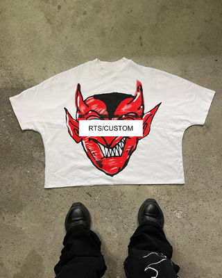 T-shirts surdimensionnés pour hommes et femmes avec impression graphique RTS personnalisée en coton 100%