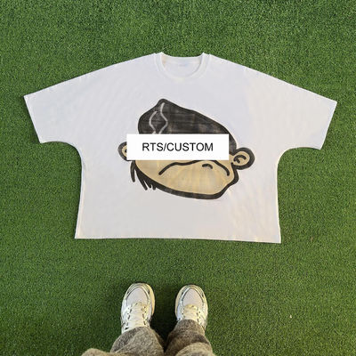 T-shirts surdimensionnés pour hommes et femmes avec impression graphique RTS personnalisée en coton 100%