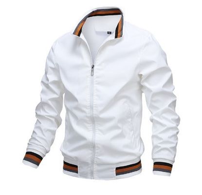 2023 printemps automne imperméable à l'eau Fermeture à glissière jusqu'à Jacket décontracté pour hommes