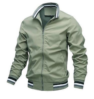 2023 printemps automne imperméable à l'eau Fermeture à glissière jusqu'à Jacket décontracté pour hommes