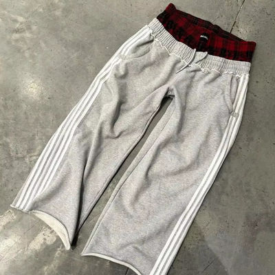 Vêtements de rue mode double taille XMAMLON RTS Sweatpants pour hommes avec fermeture à corde