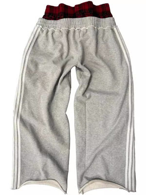 Vêtements de rue mode double taille XMAMLON RTS Sweatpants pour hommes avec fermeture à corde