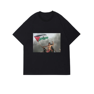T-shirts graphiques en coton sur mesure pour hommes imprimés avec motif anti-pilling