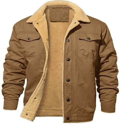 NO Vêtement d'hiver sans couture pour hommes avec charge de laine de coton et motif d'impression