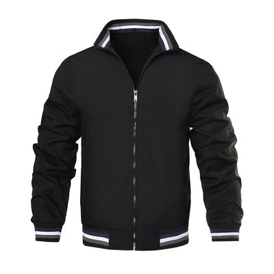 T-shirt à capuche pour hommes avec fermeture à glissière et sans décoration en polyester / coton