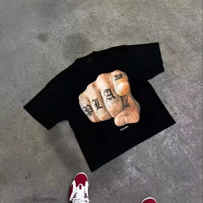 T-shirt à col rond en coton 100% lavé