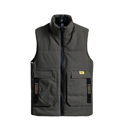 Veste en coton épaissie pour homme avec motif jacquard longueur régulière sans capuchon hiver 2024