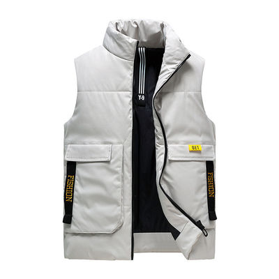 Veste en coton épaissie pour homme avec motif jacquard longueur régulière sans capuchon hiver 2024