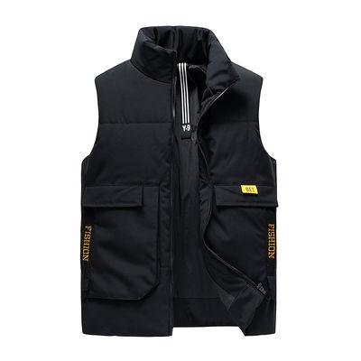 Veste en coton épaissie pour homme avec motif jacquard longueur régulière sans capuchon hiver 2024