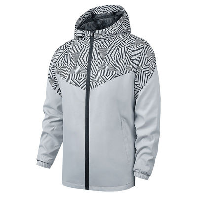 Vêtement pour homme imperméable à l'eau et au vent, à la mode, à manches régulières, 100% polyester.