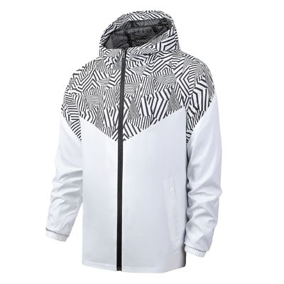 Vêtement pour homme imperméable à l'eau et au vent, à la mode, à manches régulières, 100% polyester.