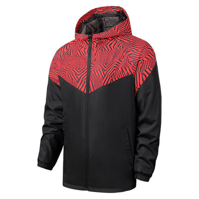 Vêtement pour homme imperméable à l'eau et au vent, à la mode, à manches régulières, 100% polyester.
