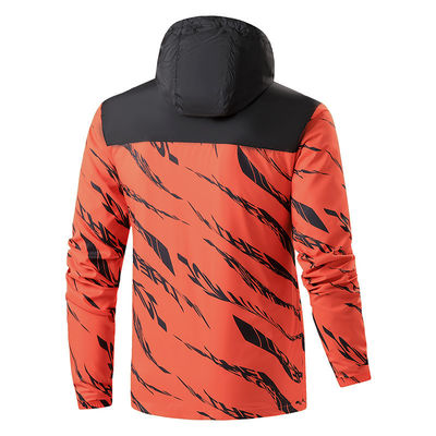 Plus taille manteau à capuche pour homme avec protection contre le vent et décoration d'impression 3D