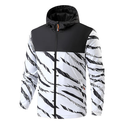 Plus taille manteau à capuche pour homme avec protection contre le vent et décoration d'impression 3D