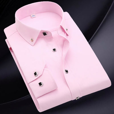 GALLERY Blanc à manches longues Unisexe chemises surdimensionnées chemises officielles pour hommes chemises de polo