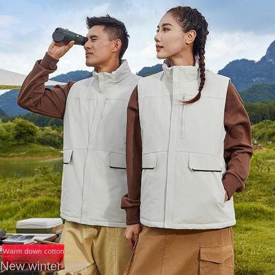 Logo sur mesure imprimé gilets de travail en coton épaissis pour le port occasionnel et actif