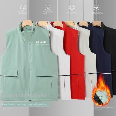 Logo sur mesure imprimé gilets de travail en coton épaissis pour le port occasionnel et actif