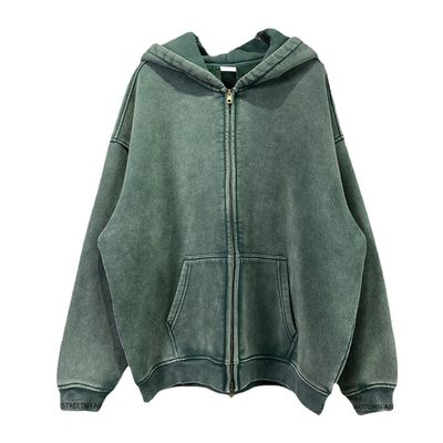 Sweat vintage Batik pour hommes avec un ajustement surdimensionné et une doublure en laine en coton en difficulté
