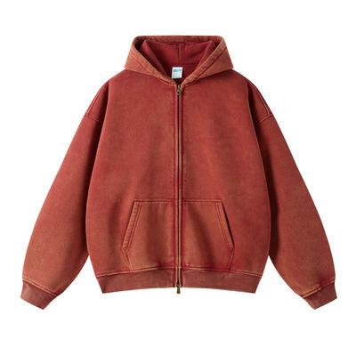 Sweat vintage Batik pour hommes avec un ajustement surdimensionné et une doublure en laine en coton en difficulté