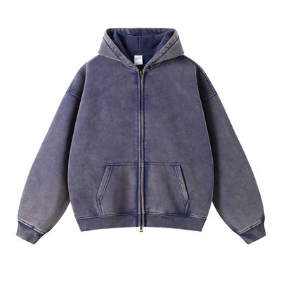 Sweat vintage Batik pour hommes avec un ajustement surdimensionné et une doublure en laine en coton en difficulté